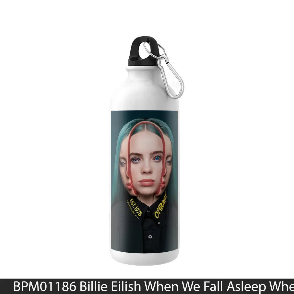 Botol Billie Eilish When We Fall Asleep Where Do We Go 2 - Music Sport Bottle