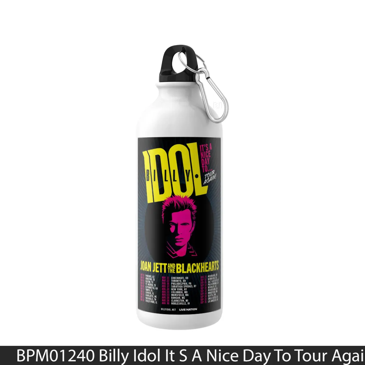 Botol Billy Idol It S A Nice Day To Tour Again 2025 North America - Music Sport Bottle