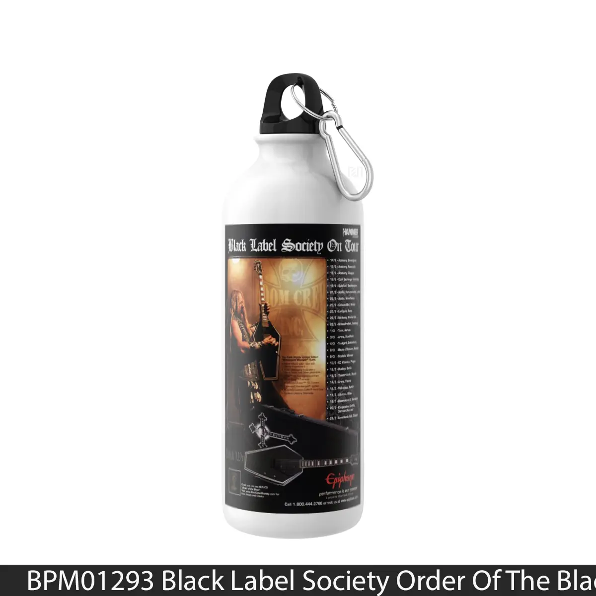 Botol Black Label Society Order Of The Black 2011 Uk Tour - Music Sport Bottle