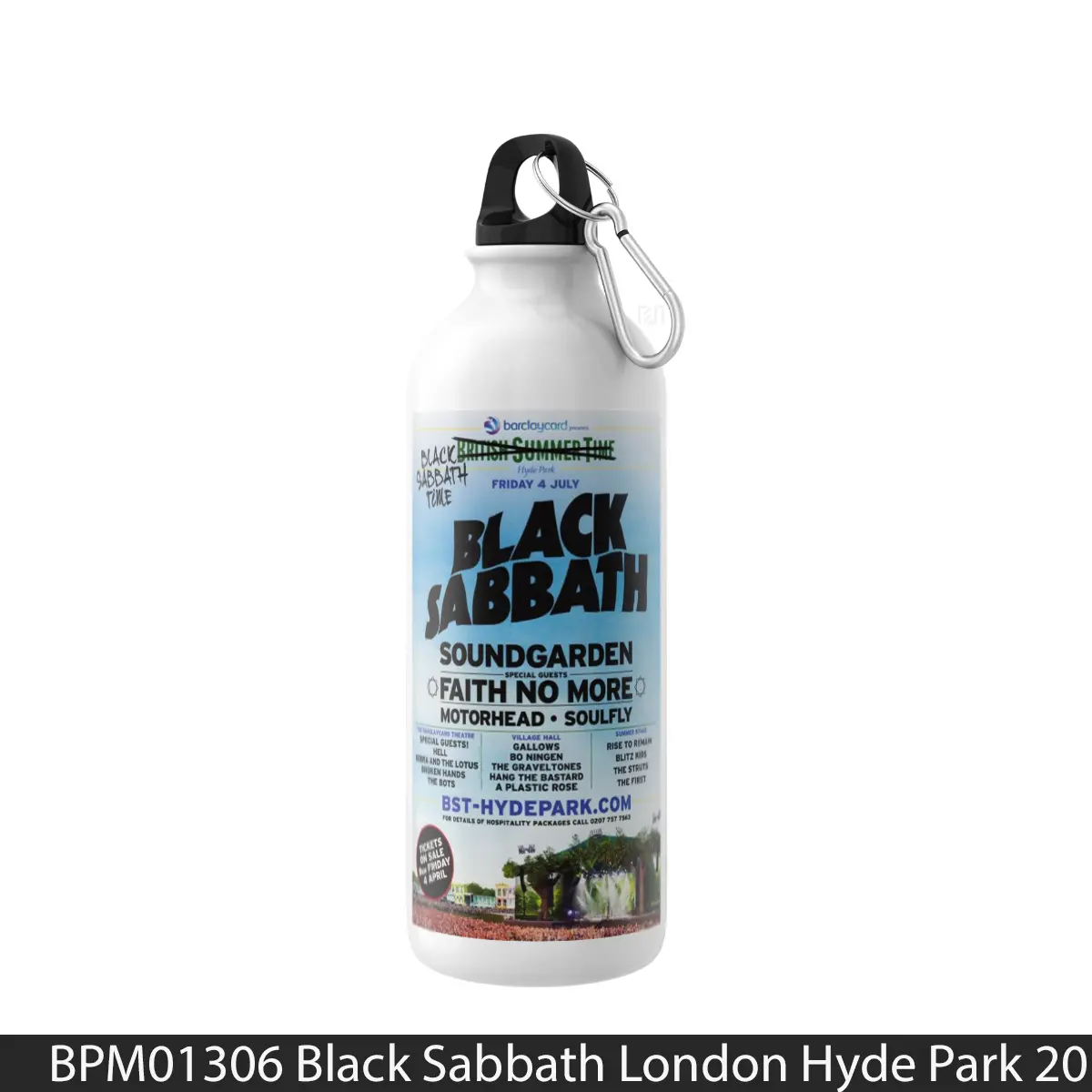 Botol Black Sabbath London Hyde Park 2014 - Music Sport Bottle