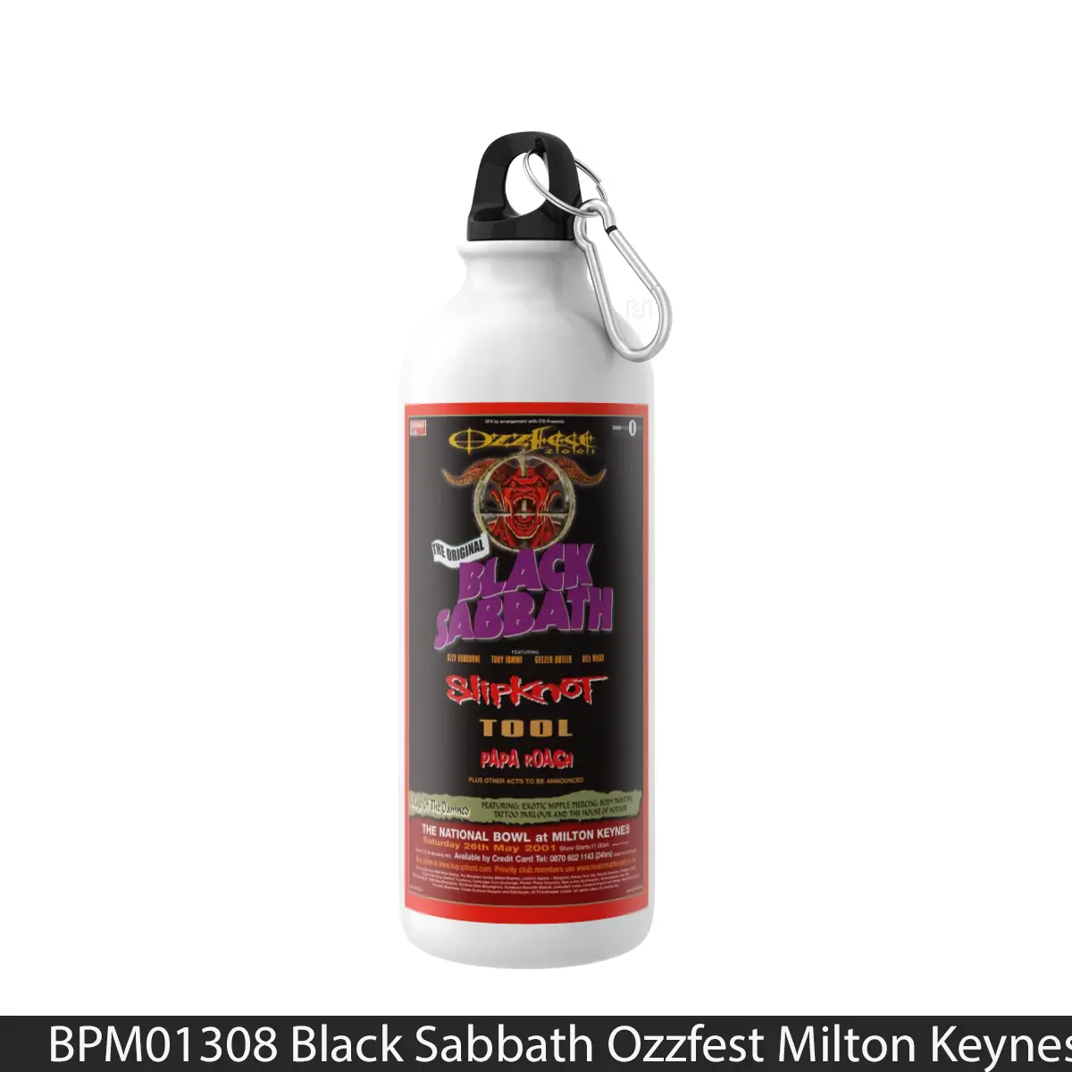 Botol Black Sabbath Ozzfest Milton Keynes Bowl 2001 - Music Sport Bottle