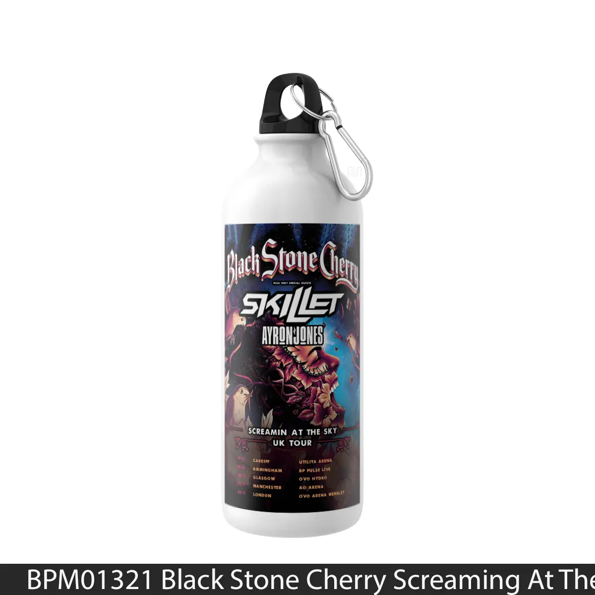 Botol Black Stone Cherry Screaming At The Sky Uk Arena Tour 2024 - Music Sport Bottle