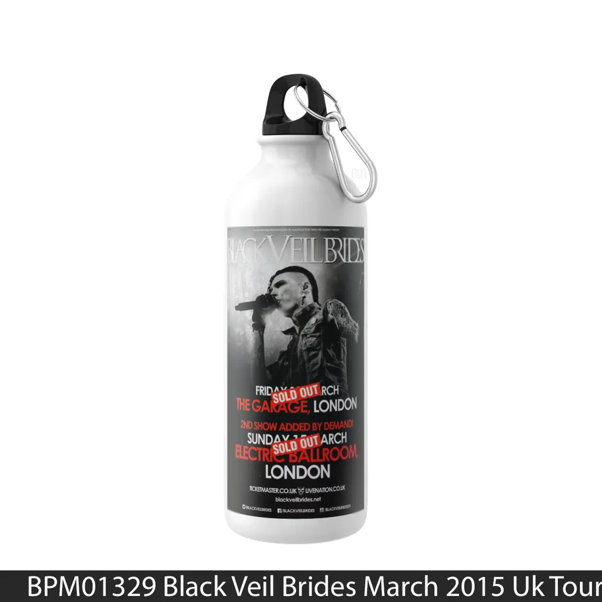Botol Black Veil Brides March 2015 Uk Tour London Garage - Music Sport Bottle