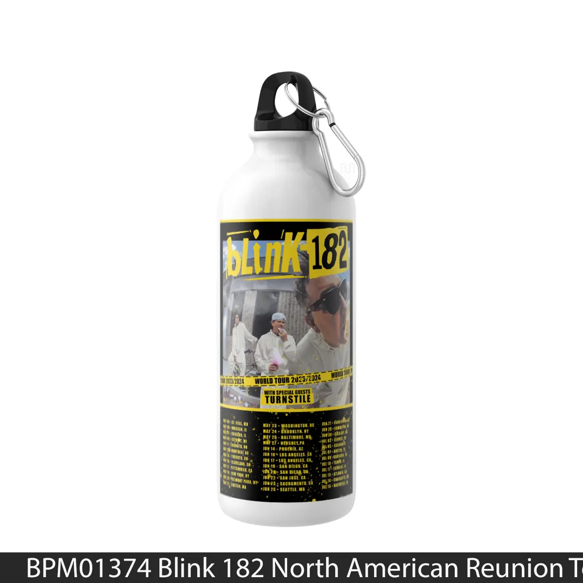 Botol Blink 182 North American Reunion Tour 2023 Us Canada - Music Sport Bottle
