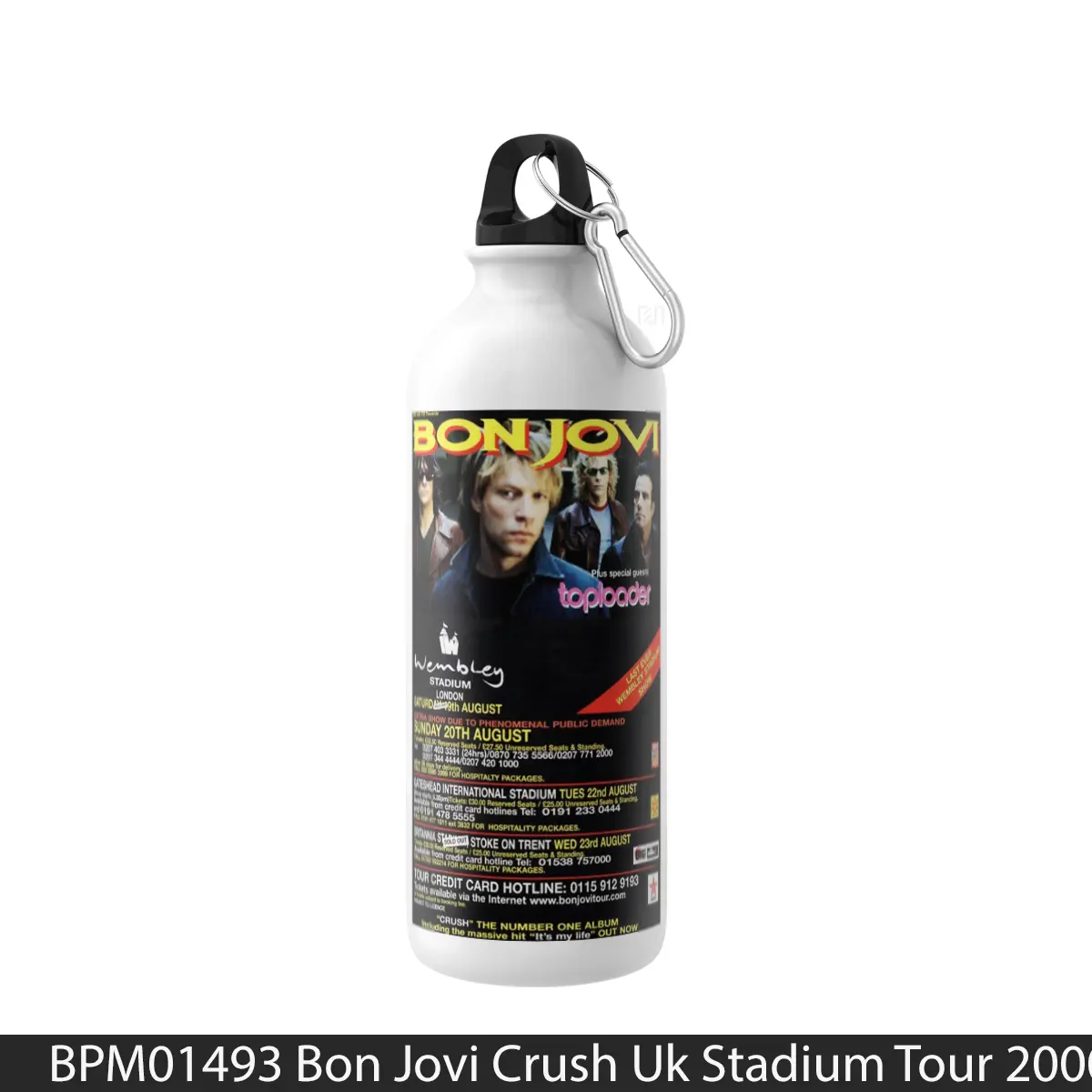 Botol Bon Jovi Crush Uk Stadium Tour 2000 - Music Sport Bottle