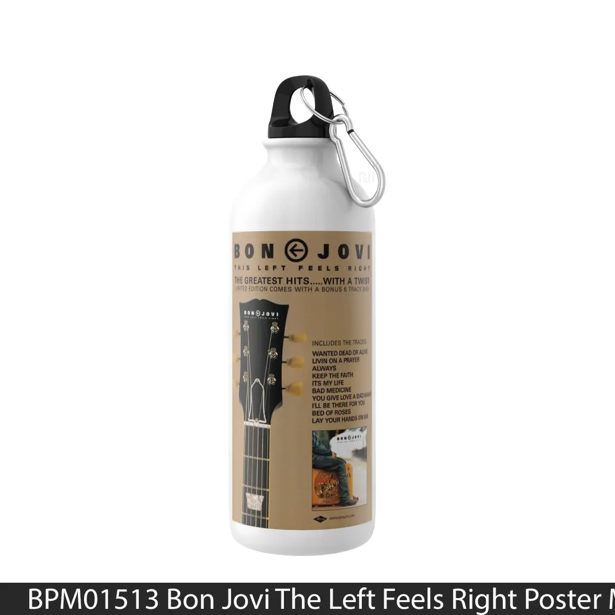 Botol Bon Jovi The Left Feels Right - Music Sport Bottle