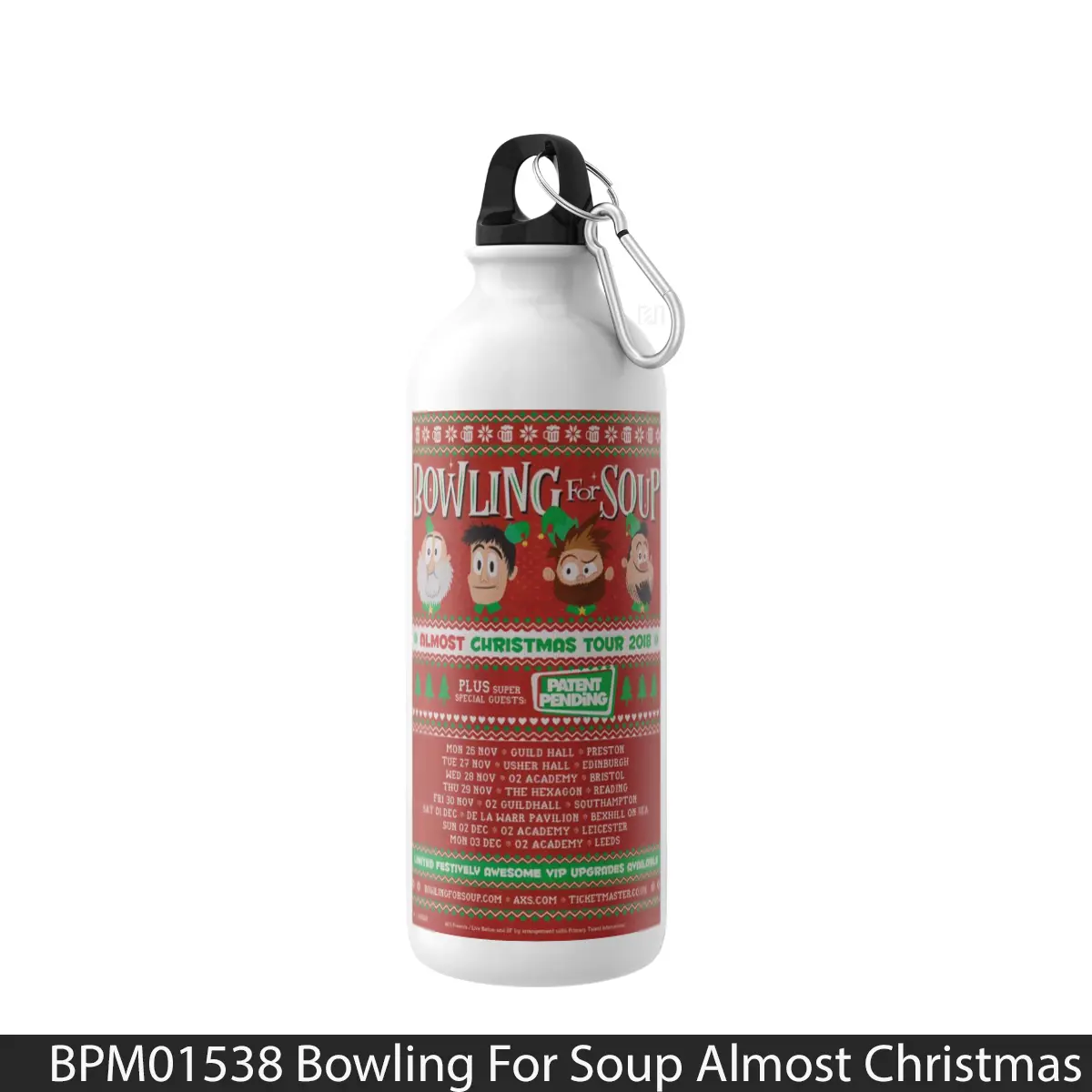 Botol Bowling For Soup Almost Christmas Uk Tour 2018 - Music Sport Bottle