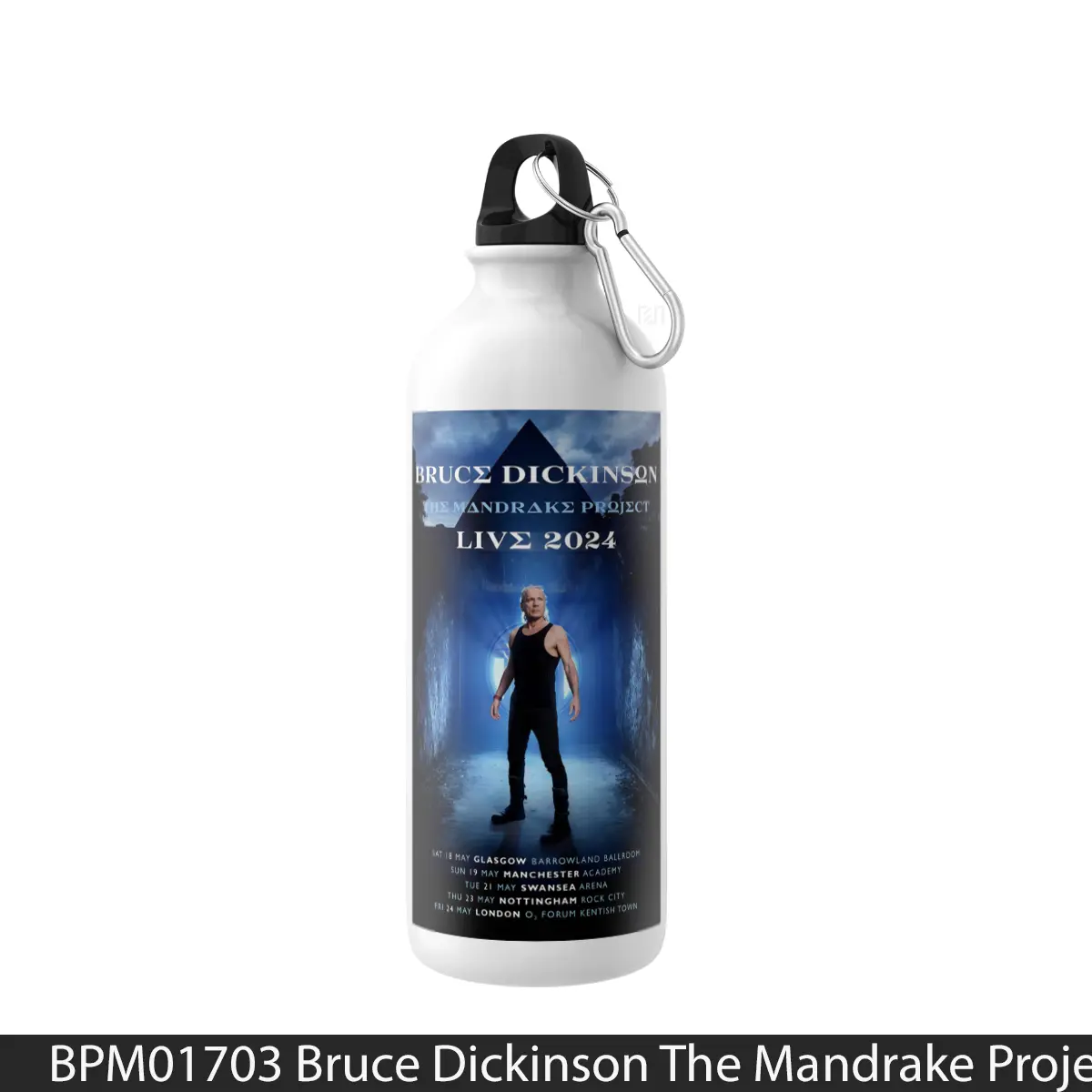 Botol Bruce Dickinson The Mandrake Project Uk Tour 2024 - Music Sport Bottle