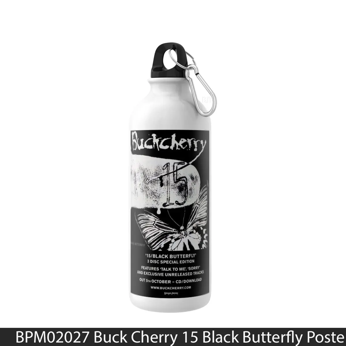 Botol Buck Cherry 15 Black Butterfly - Music Sport Bottle