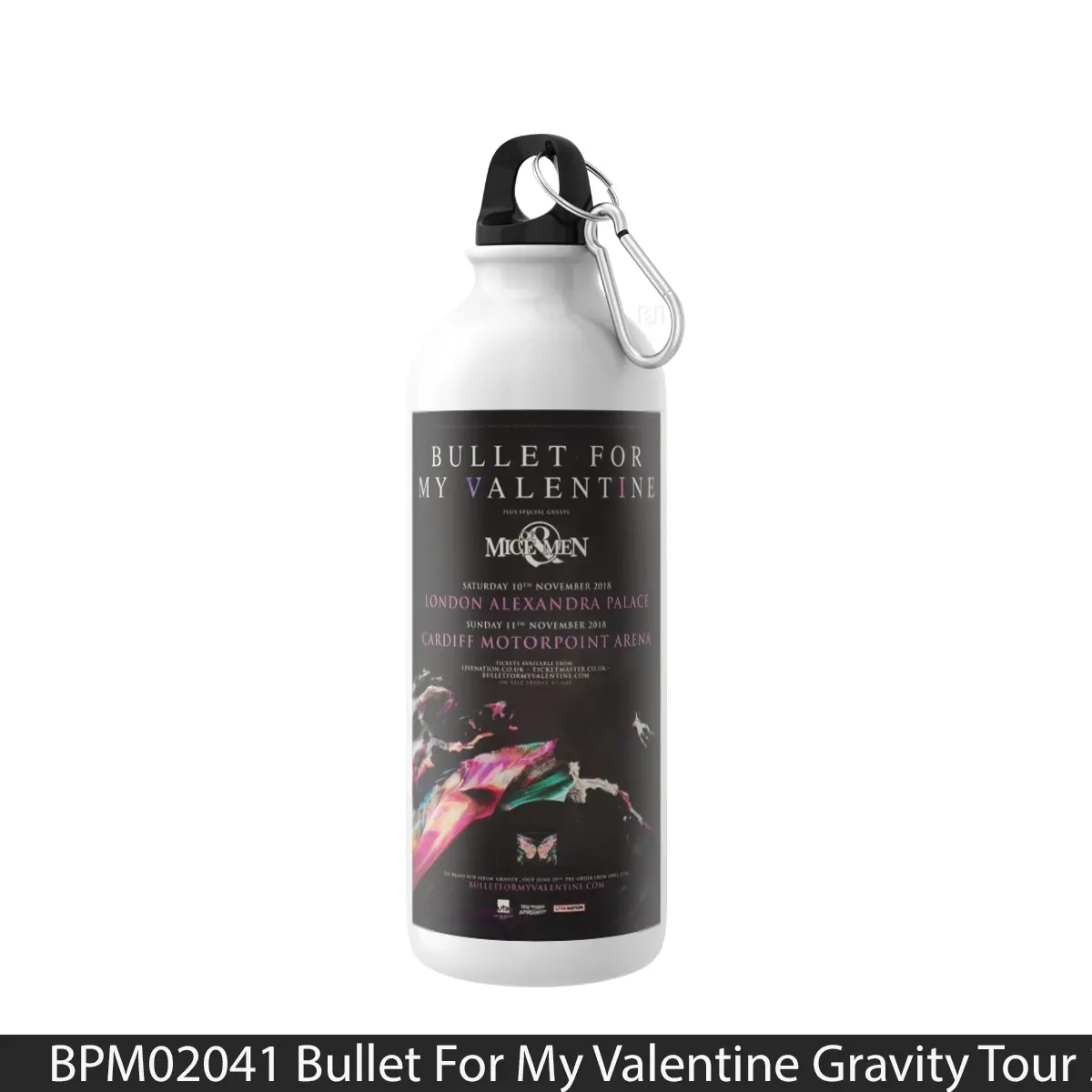 Botol Bullet For My Valentine Gravity Tour 2018 1 - Music Sport Bottle