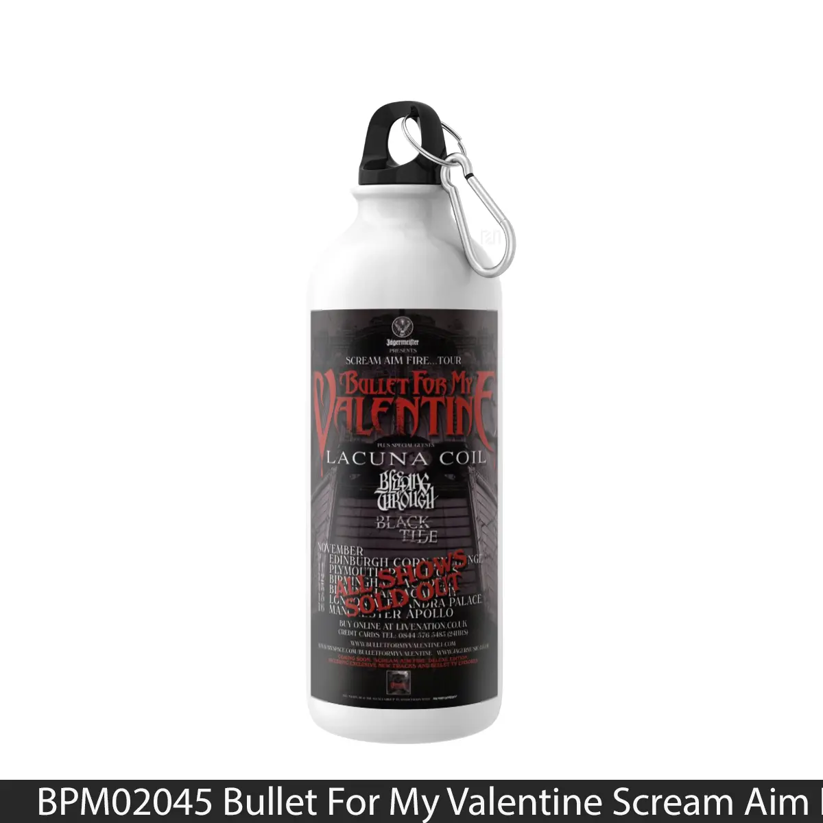 Botol Bullet For My Valentine Scream Aim Fire 2008 Uk To - Music Sport Bottle