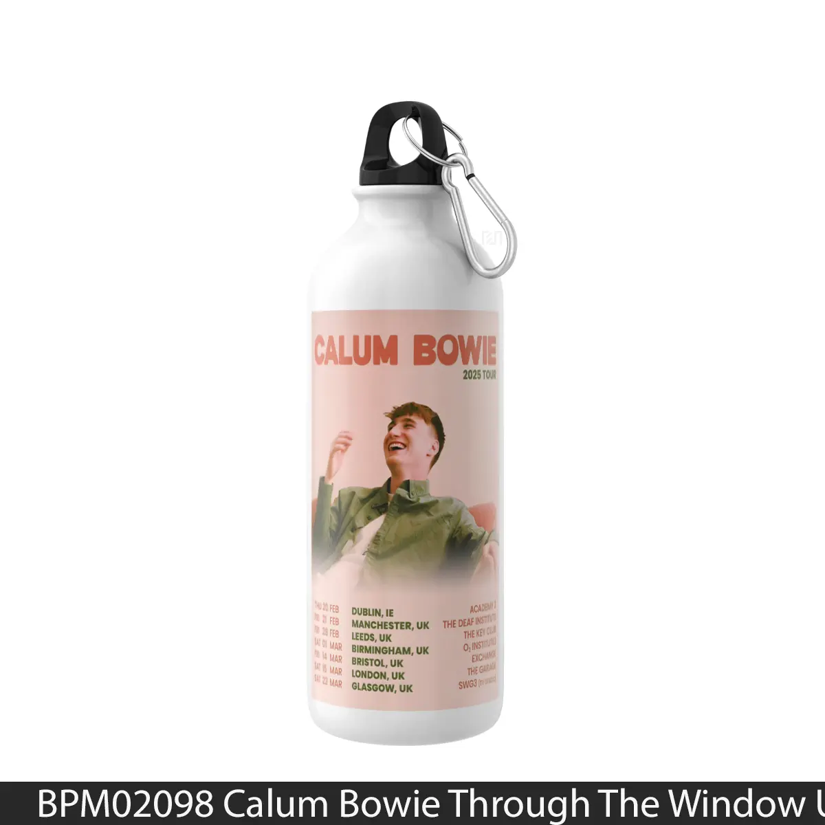 Botol Calum Bowie Through The Window Uk Tour 2025 - Music Sport Bottle