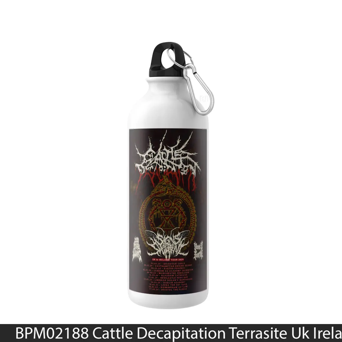 Botol Cattle Decapitation Terrasite Uk Ireland Tour 2024 - Music Sport Bottle