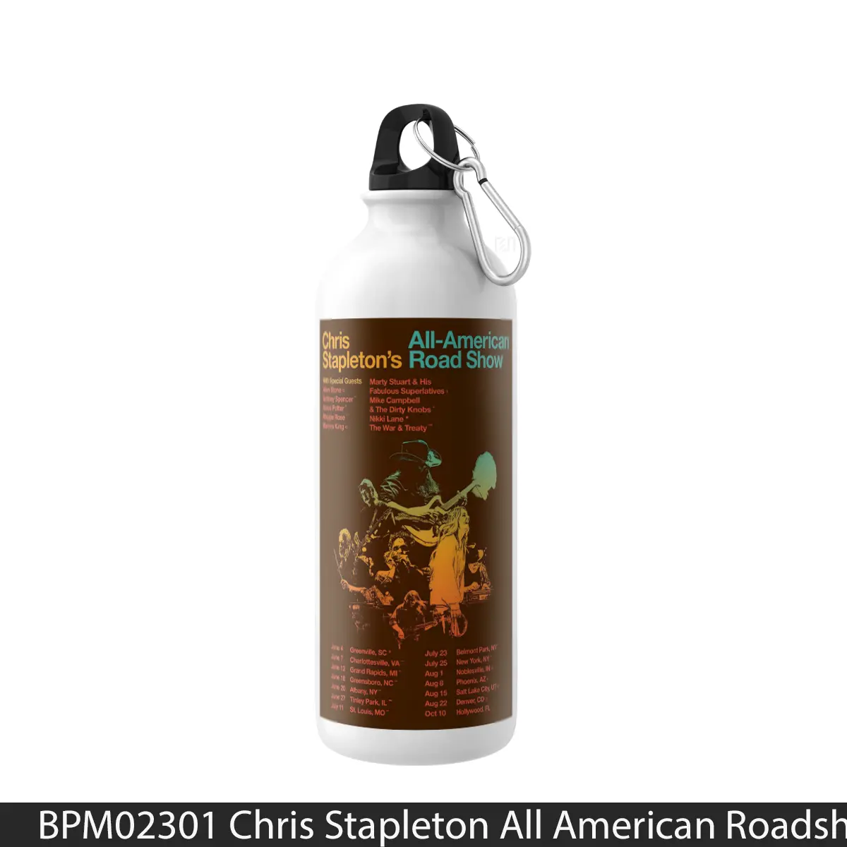 Botol Chris Stapleton All American Roadshow 2025 Tour Po - Music Sport Bottle