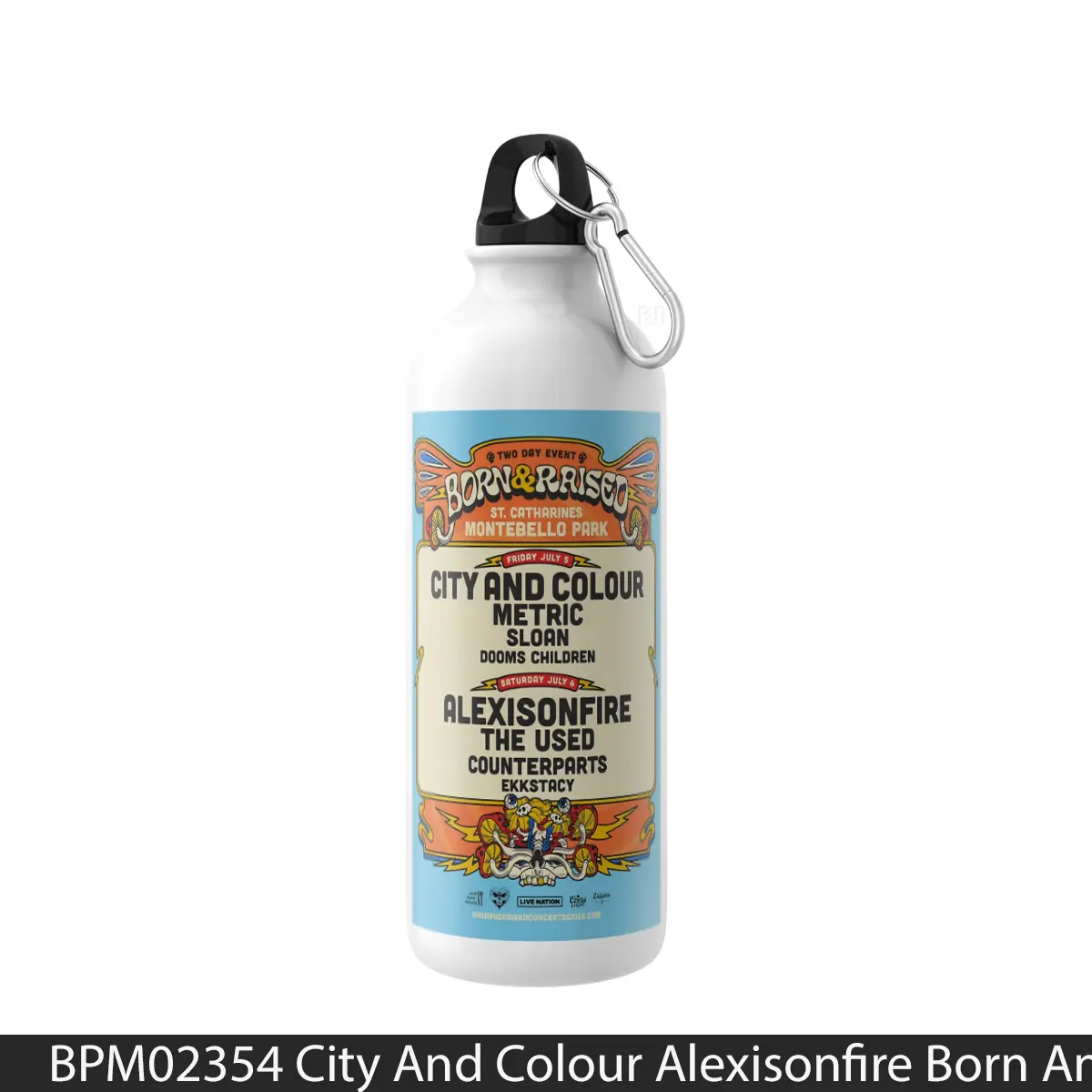 Botol City And Colour Alexisonfire Born And Raised Festival - Music Sport Bottle