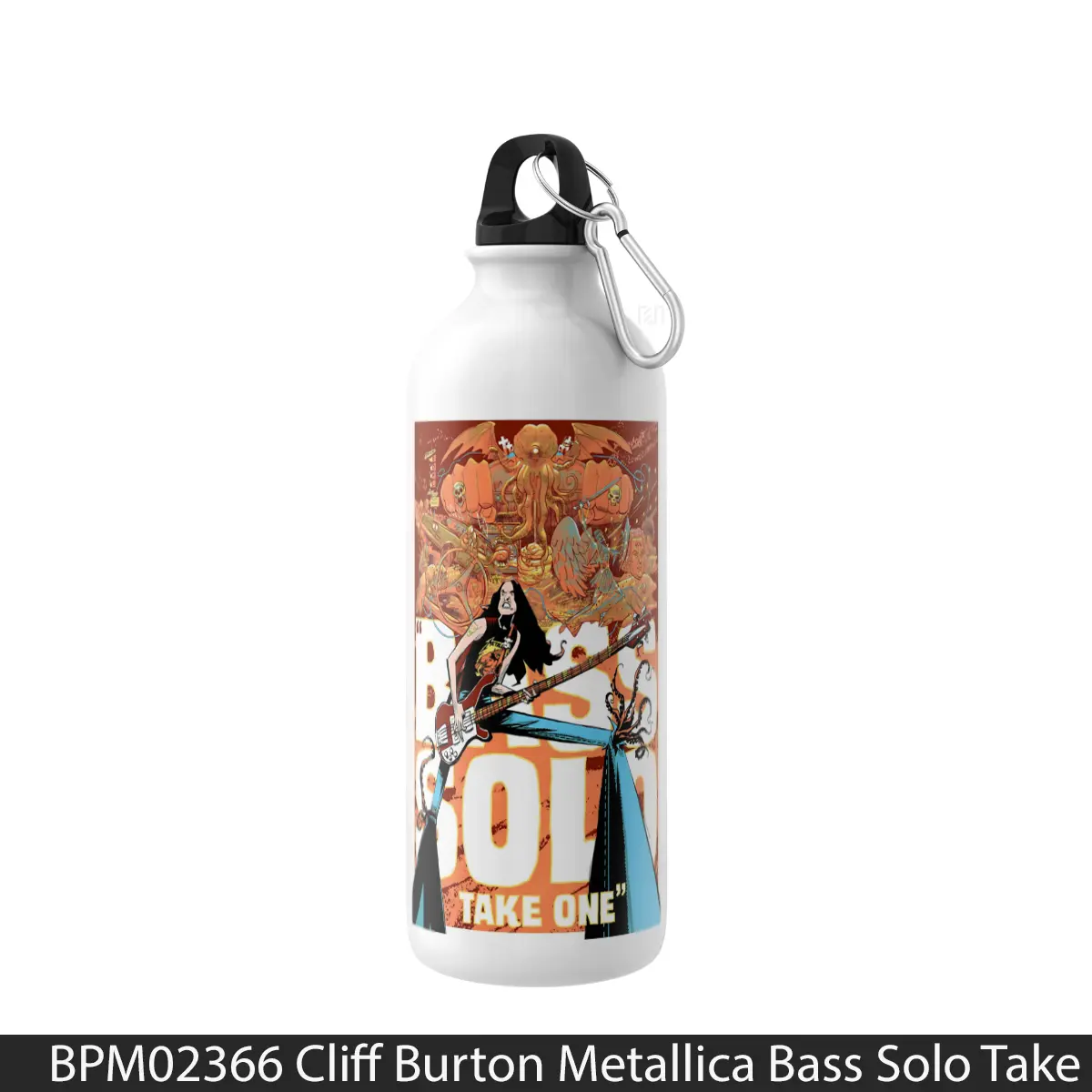 Botol Cliff Burton Metallica Bass Solo Take One - Music Sport Bottle