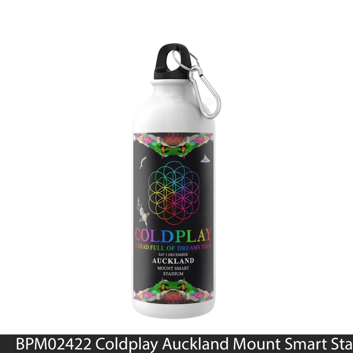 Botol Coldplay Auckland Mount Smart Stadium - Music Sport Bottle