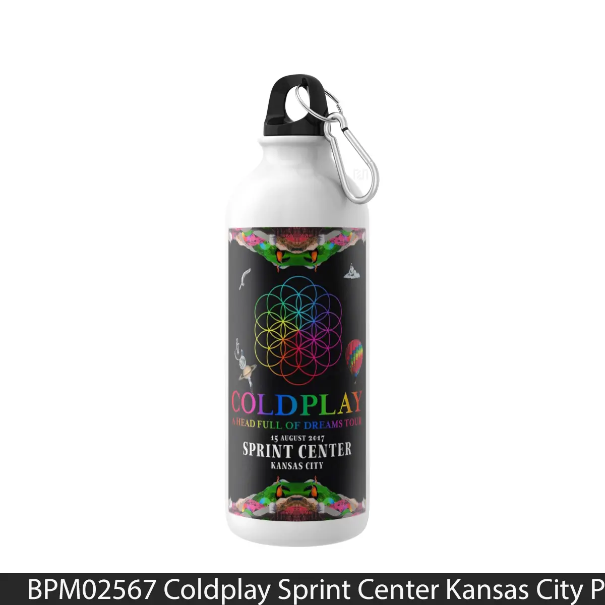 Botol Coldplay Sprint Center Kansas City - Music Sport Bottle