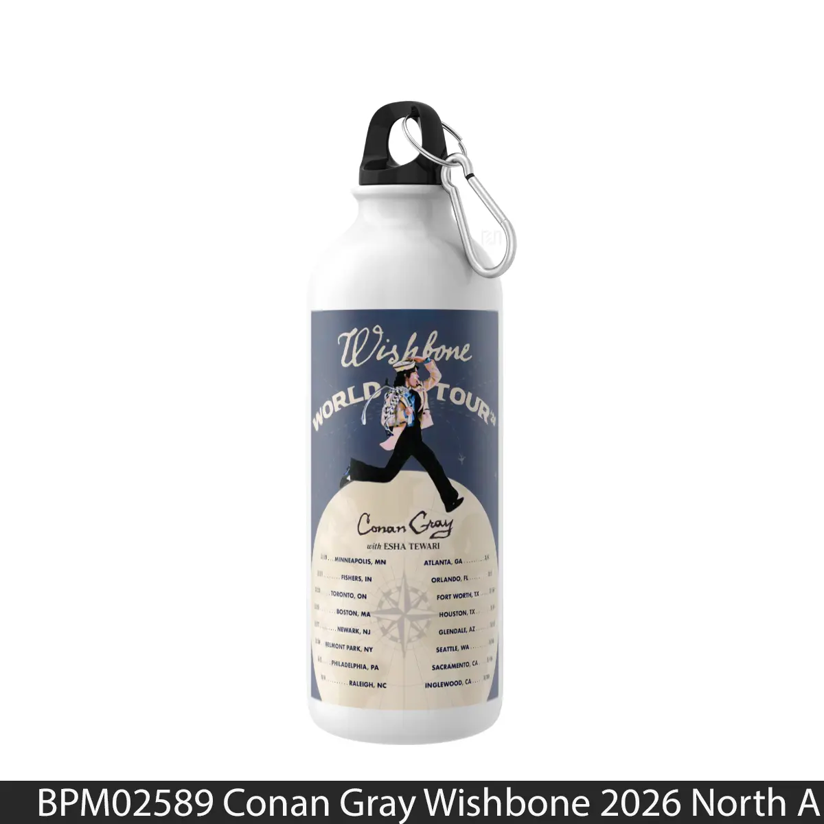 Botol Conan Gray Wishbone 2026 North America Tour - Music Sport Bottle