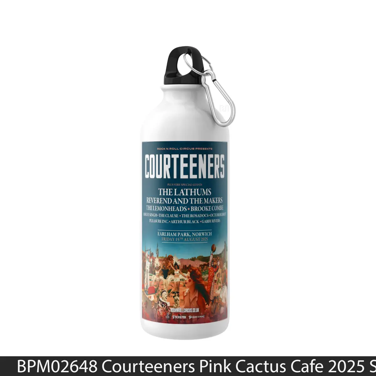 Botol Courteeners Pink Cactus Cafe 2025 Summer Tour 1 - Music Sport Bottle
