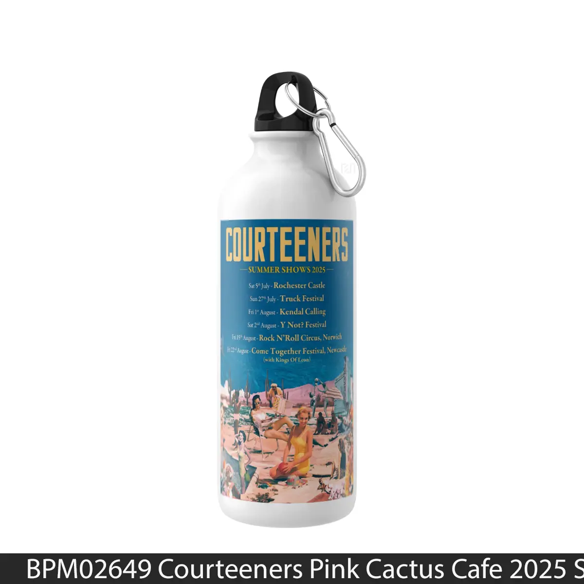 Botol Courteeners Pink Cactus Cafe 2025 Summer Tour Post - Music Sport Bottle