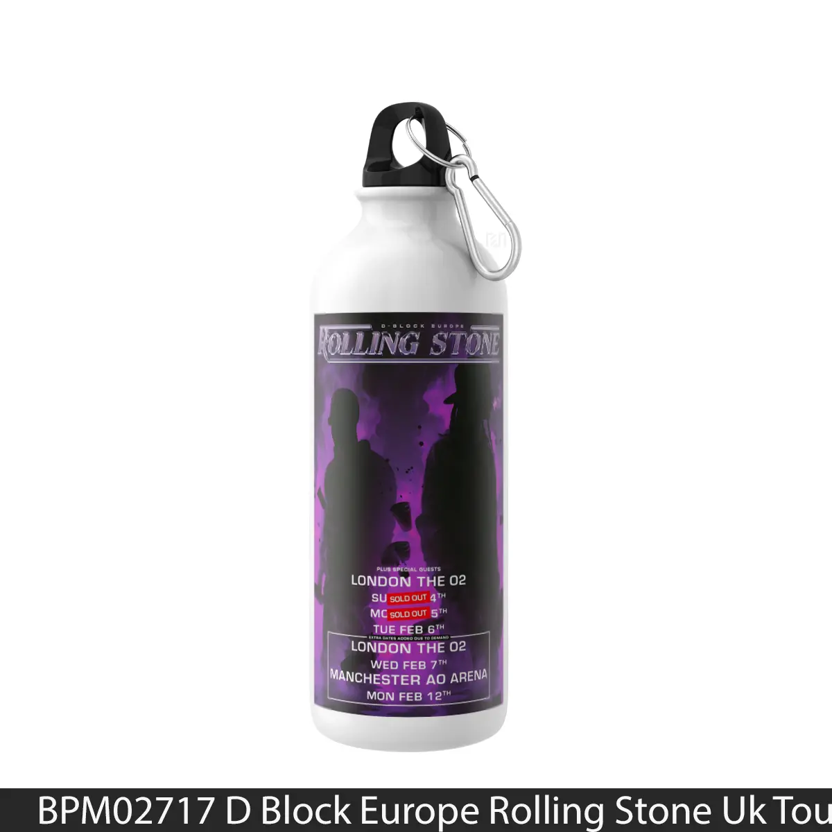 Botol D Block Europe Rolling Stone Uk Tour 2024 London - Music Sport Bottle