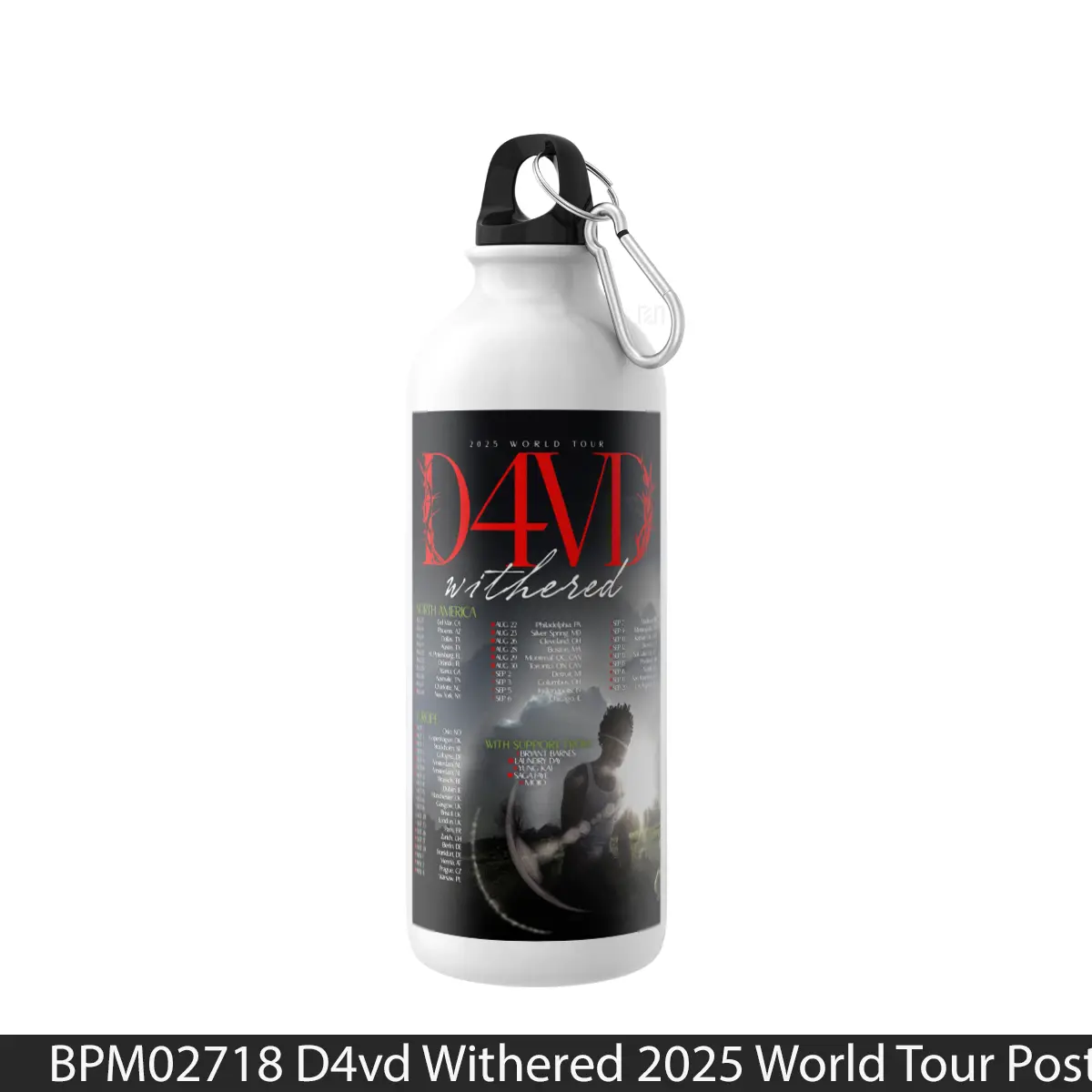 Botol D4Vd Withered 2025 World Tour - Music Sport Bottle