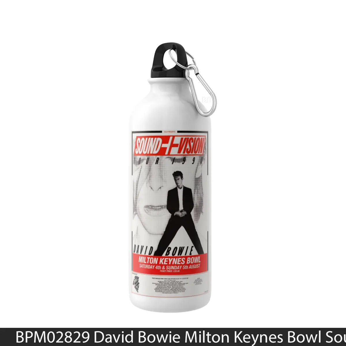 Botol David Bowie Milton Keynes Bowl Sound Plus Vision 1990 - Music Sport Bottle