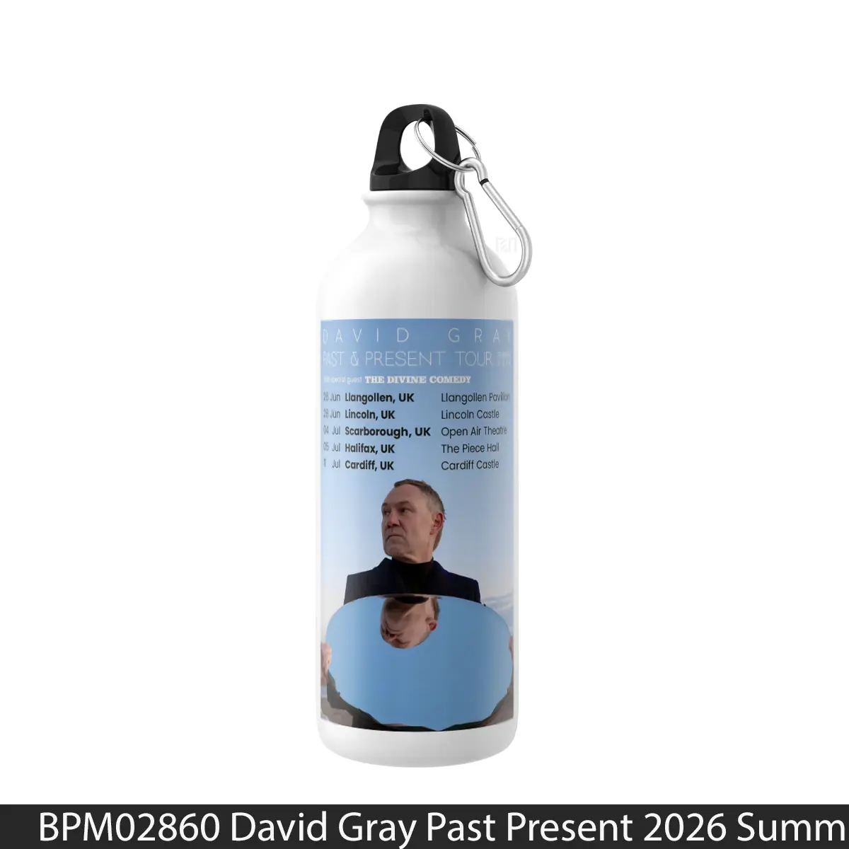 Botol David Gray Past Present 2026 Summer Tour - Music Sport Bottle