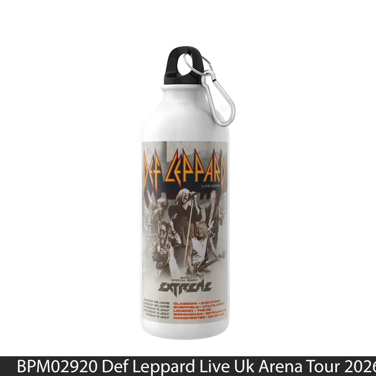 Botol Def Leppard Live Uk Arena Tour 2026 - Music Sport Bottle