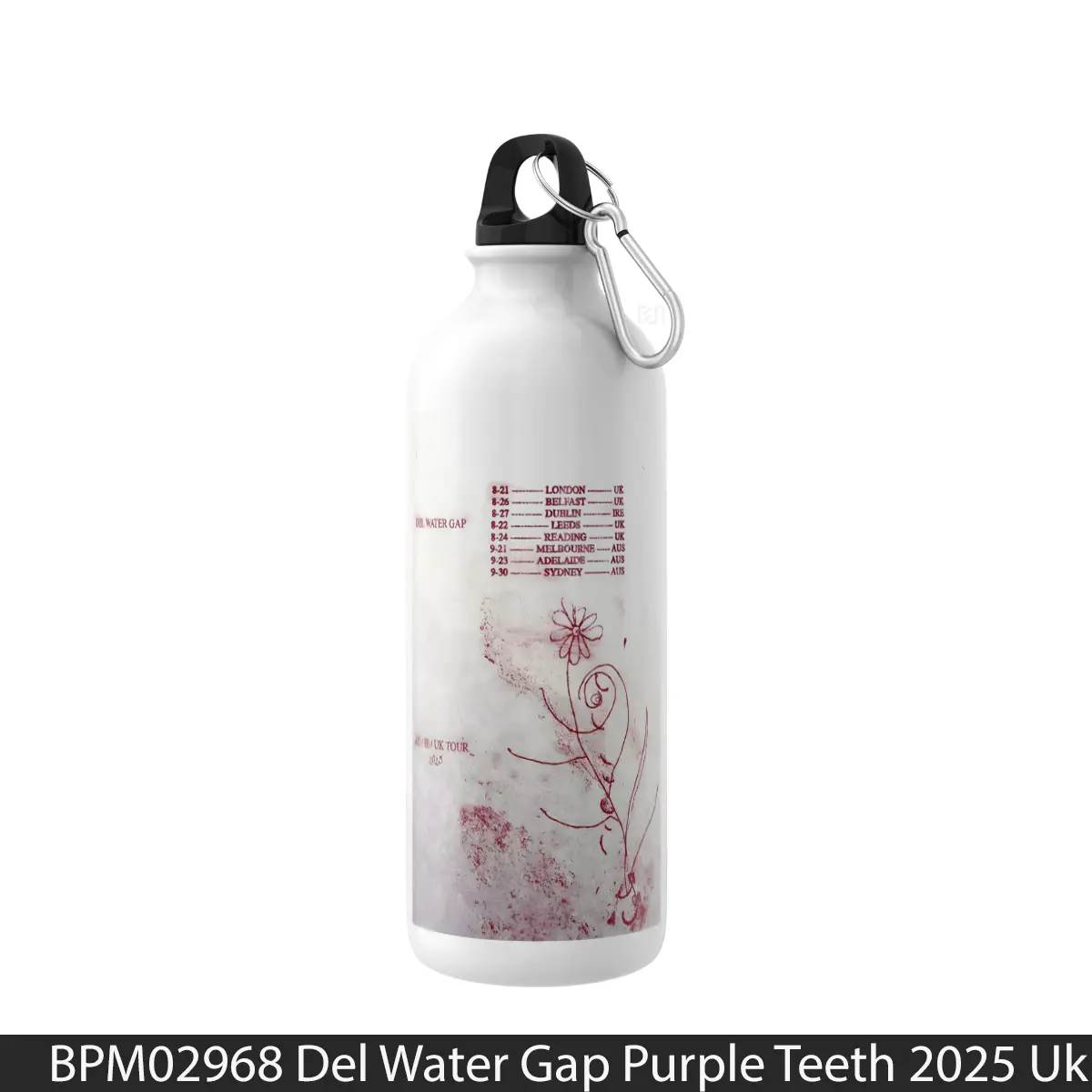 Botol Del Water Gap Purple Teeth 2025 Uk Australia Tou - Music Sport Bottle
