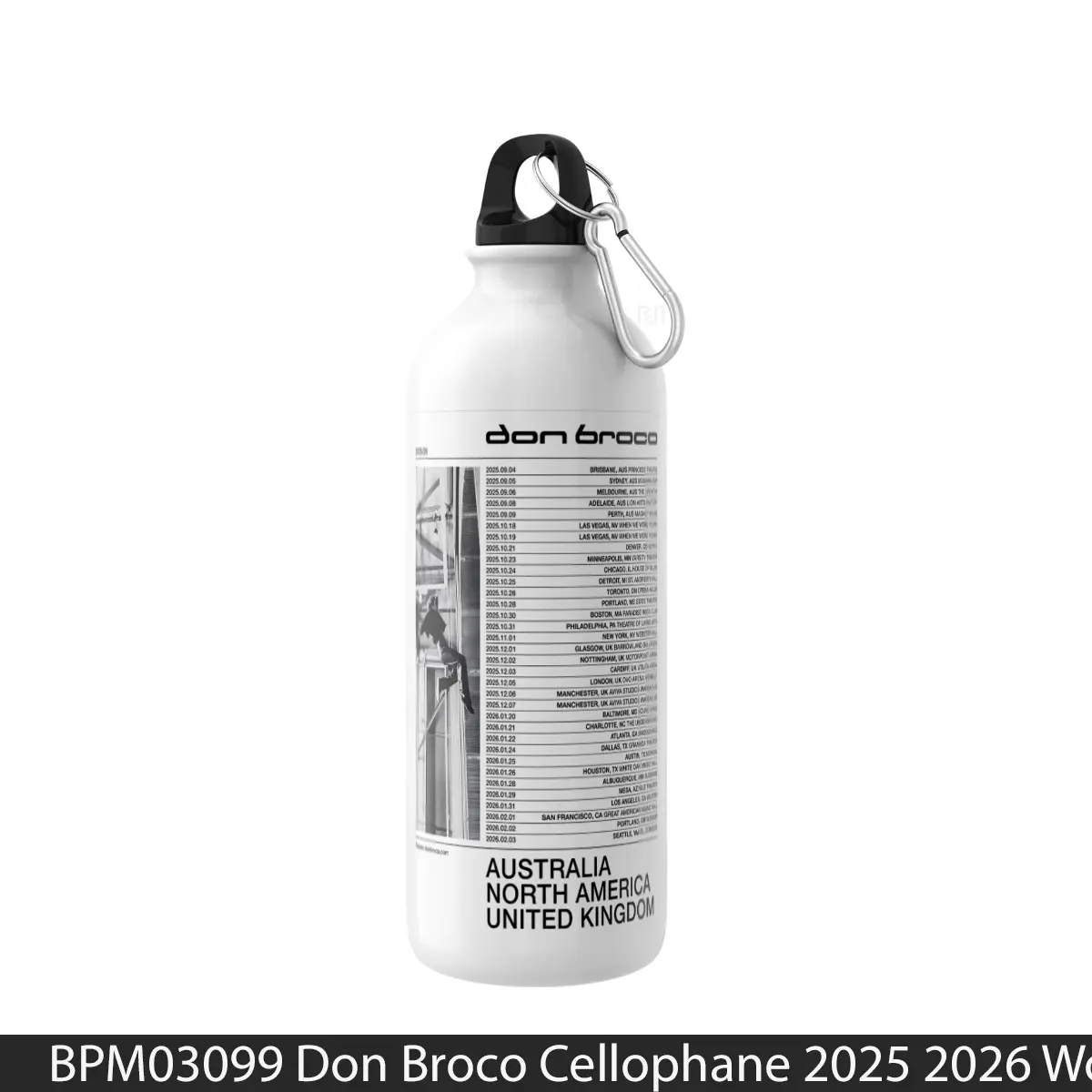 Botol Don Broco Cellophane 2025 2026 World Tour - Music Sport Bottle