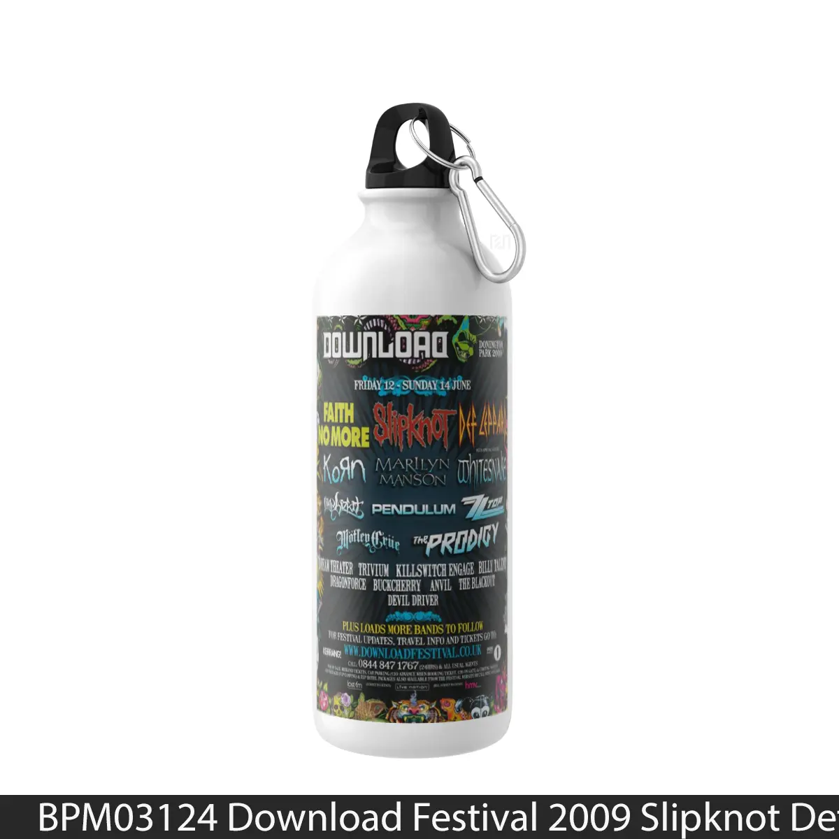 Botol Download Festival 2009 Slipknot Def Leppard Line Up - Music Sport Bottle