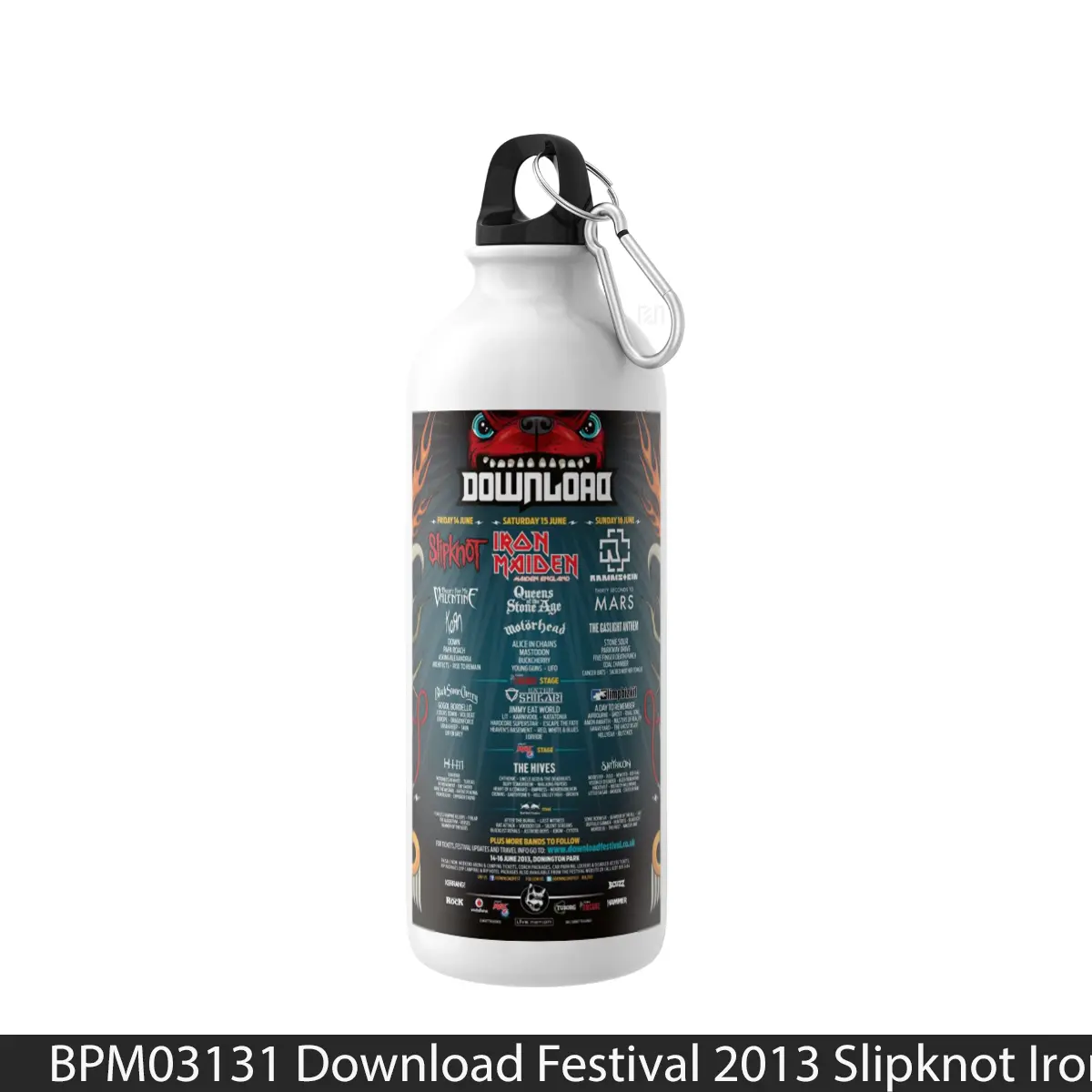 Botol Download Festival 2013 Slipknot Iron Maiden - Music Sport Bottle
