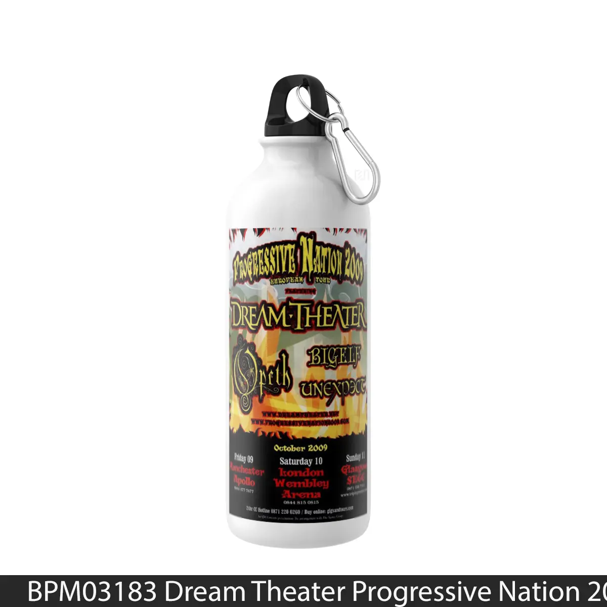 Botol Dream Theater Progressive Nation 2009 Uk Tour Post - Music Sport Bottle