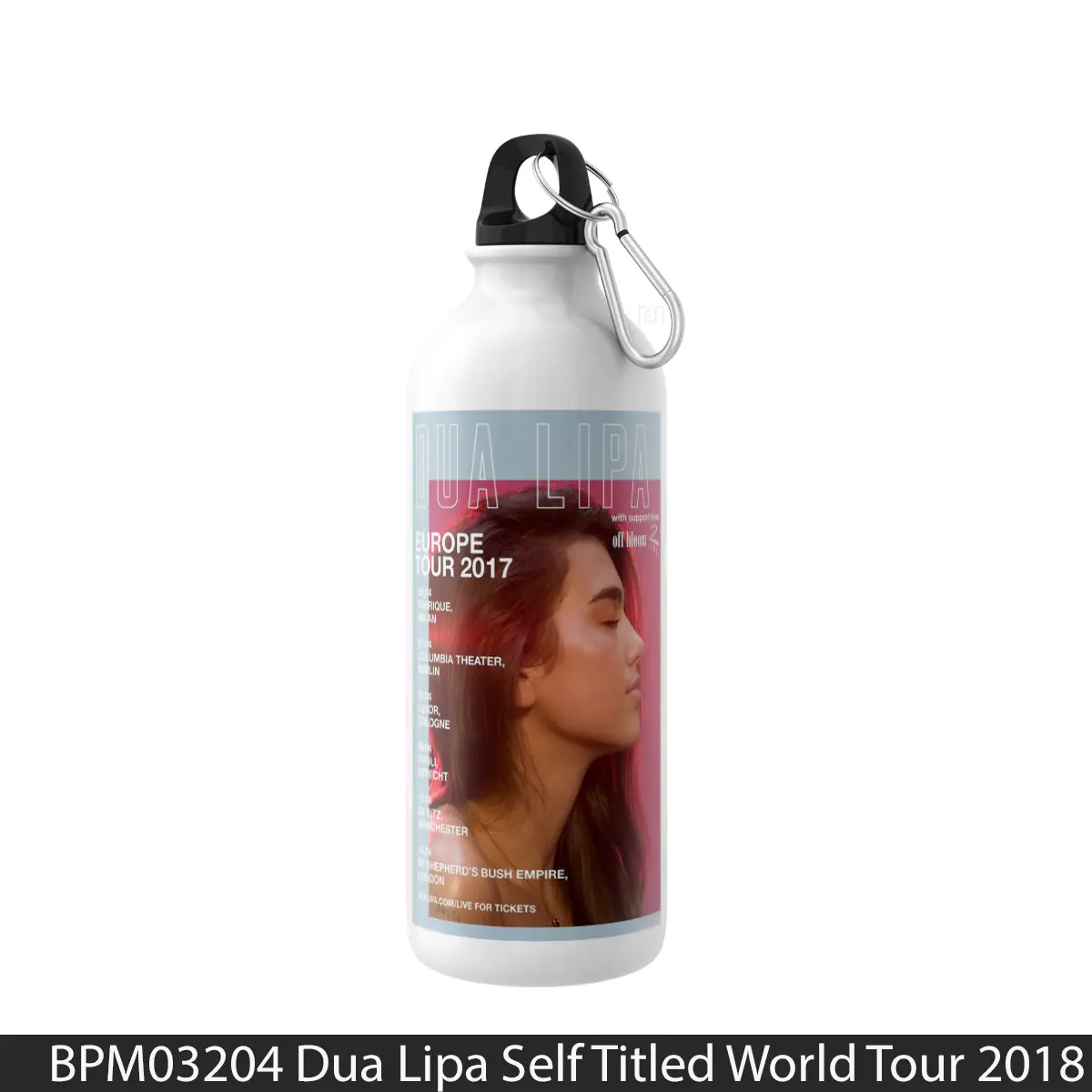 Botol Dua Lipa Self Titled World Tour 2018 1 - Music Sport Bottle