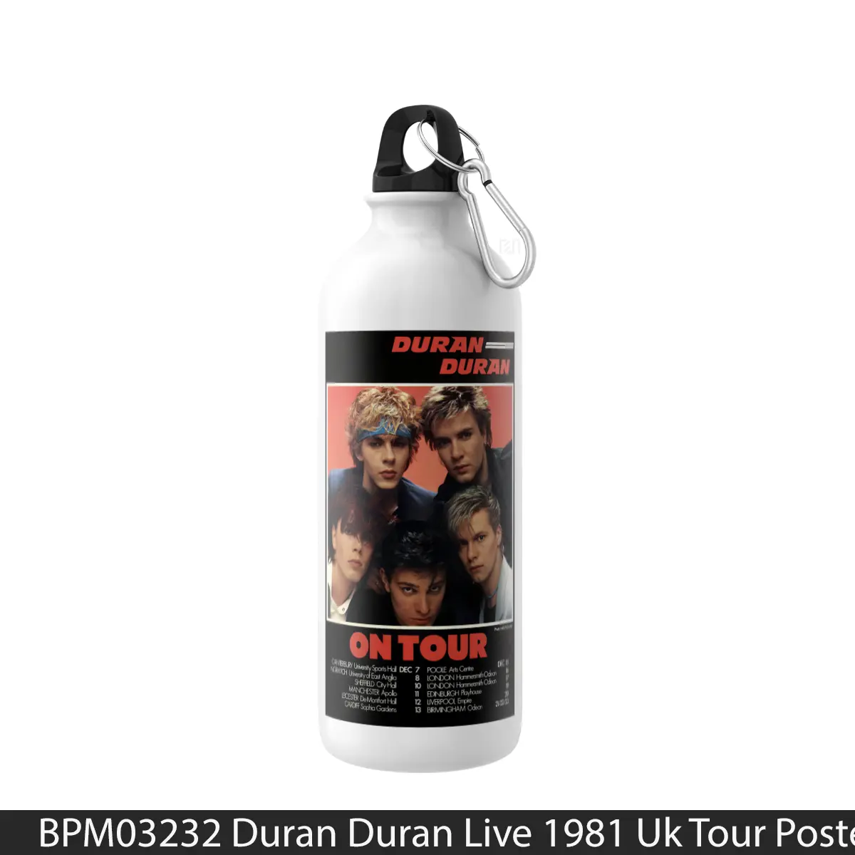 Botol Duran Duran Live 1981 Uk Tour - Music Sport Bottle