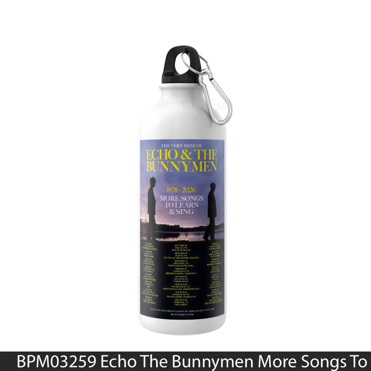 Botol Echo The Bunnymen More Songs To Learn Sing 2026 Tour - Music Sport Bottle