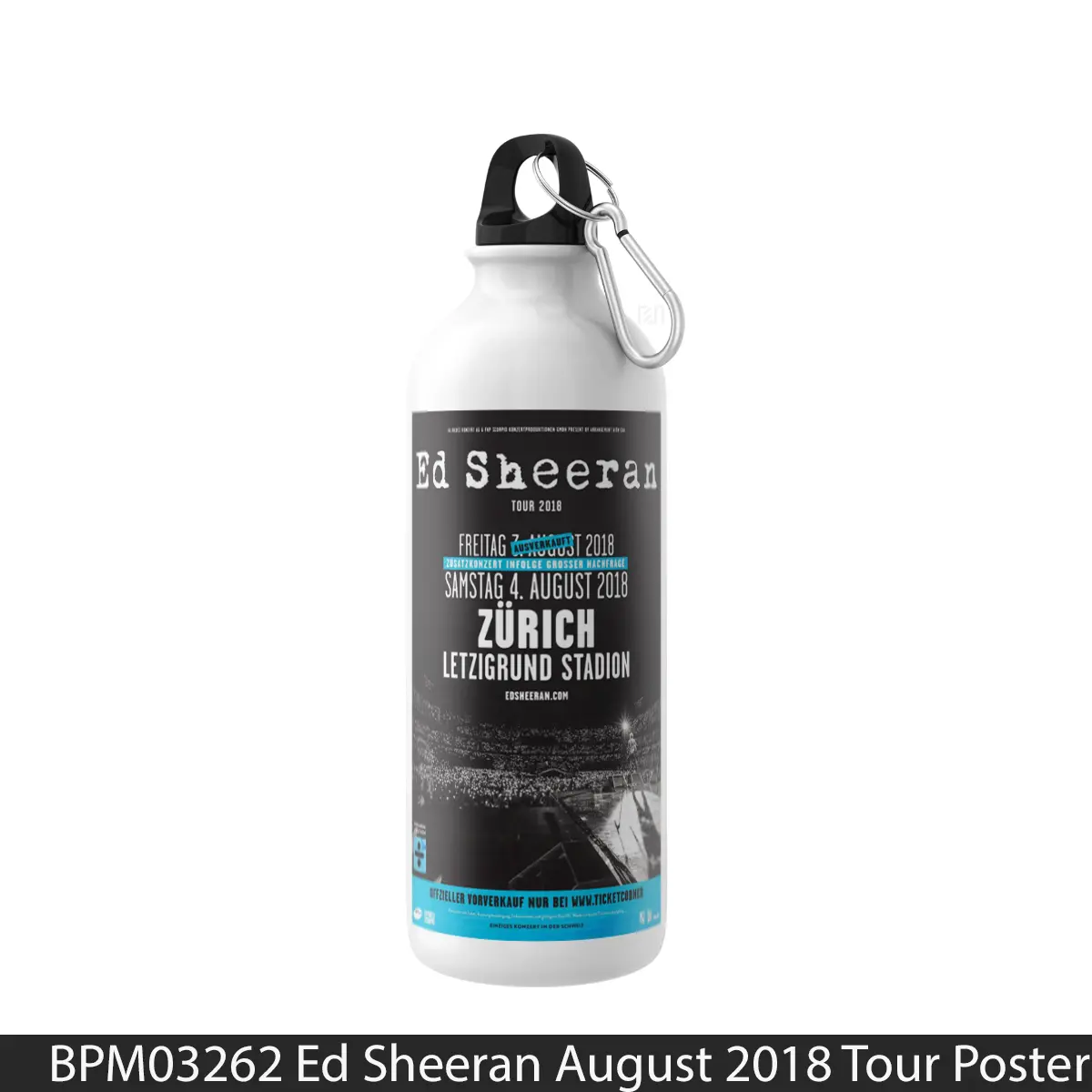Botol Ed Sheeran August 2018 Tour - Music Sport Bottle