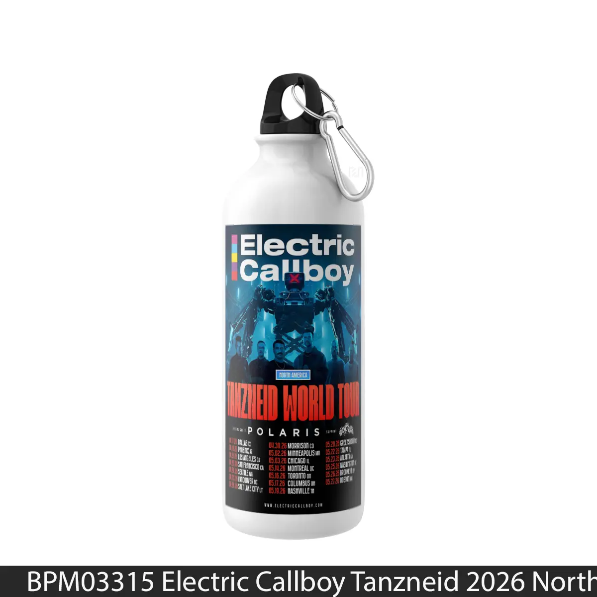Botol Electric Callboy Tanzneid 2026 North America Tour - Music Sport Bottle