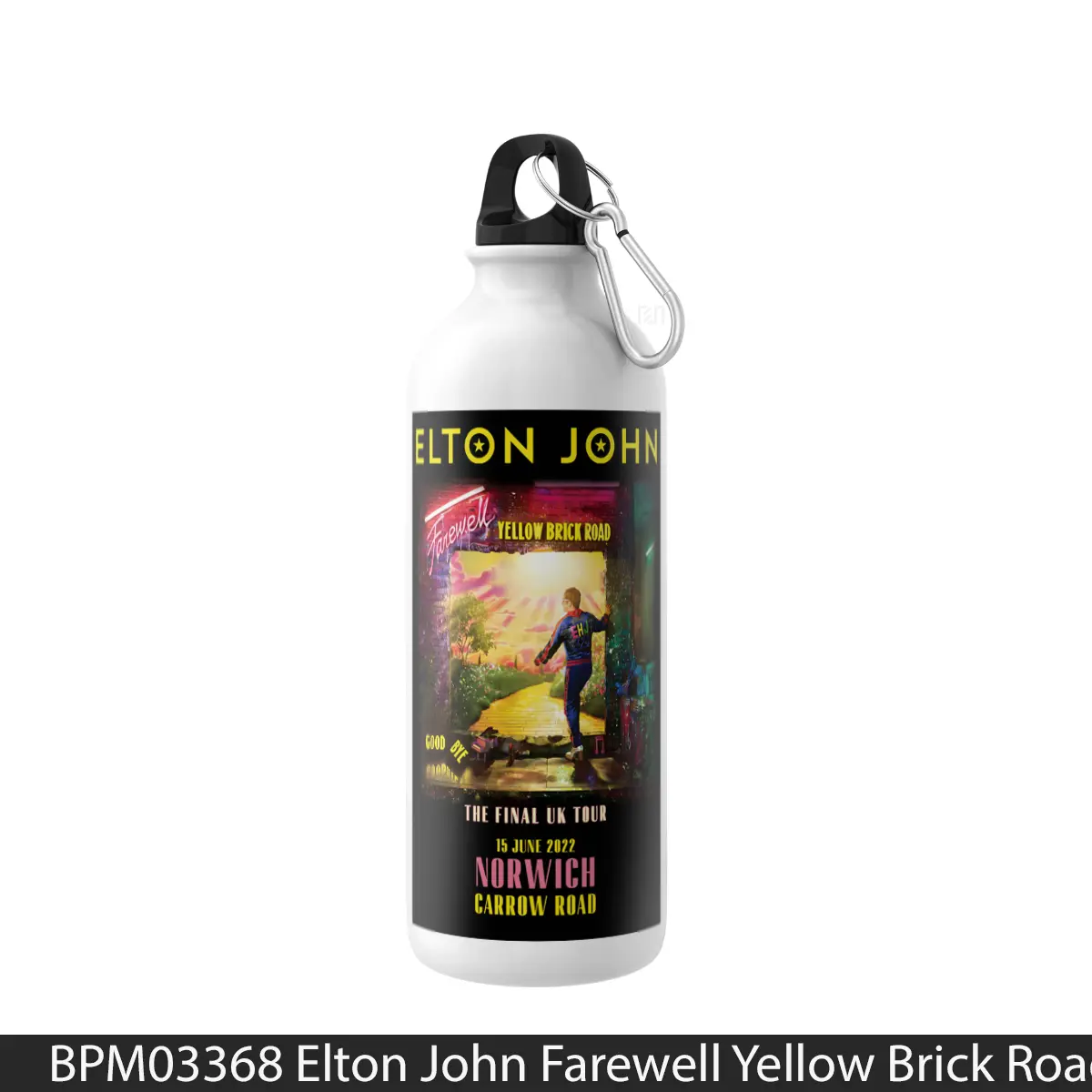 Botol Elton John Farewell Yellow Brick Road Uk Tour 2022 1 - Music Sport Bottle