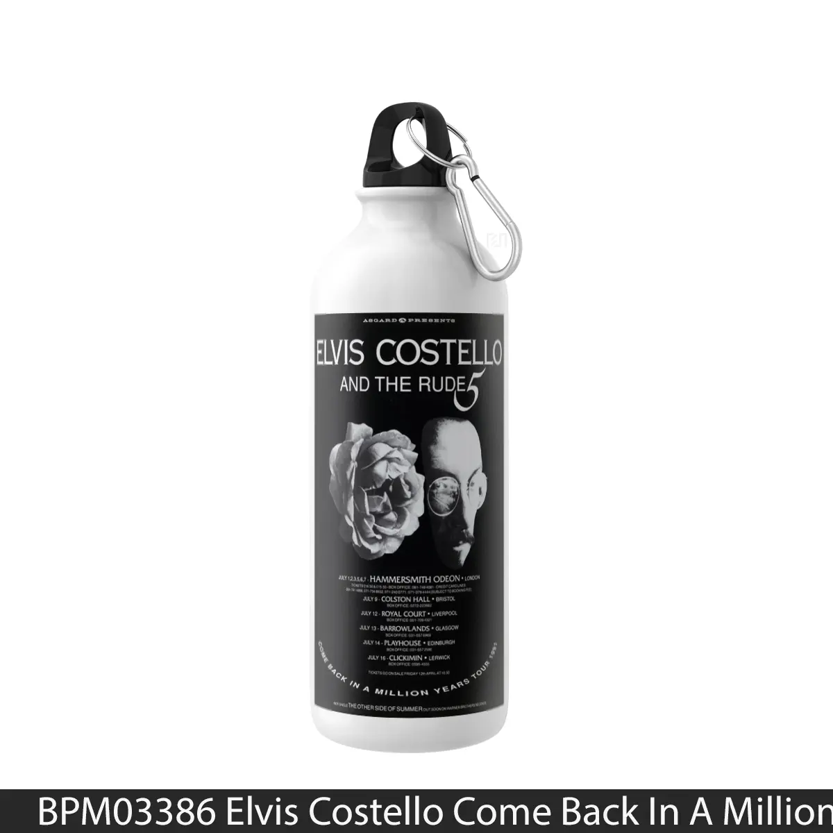 Botol Elvis Costello Come Back In A Million Years 1991 Uk Tour - Music Sport Bottle
