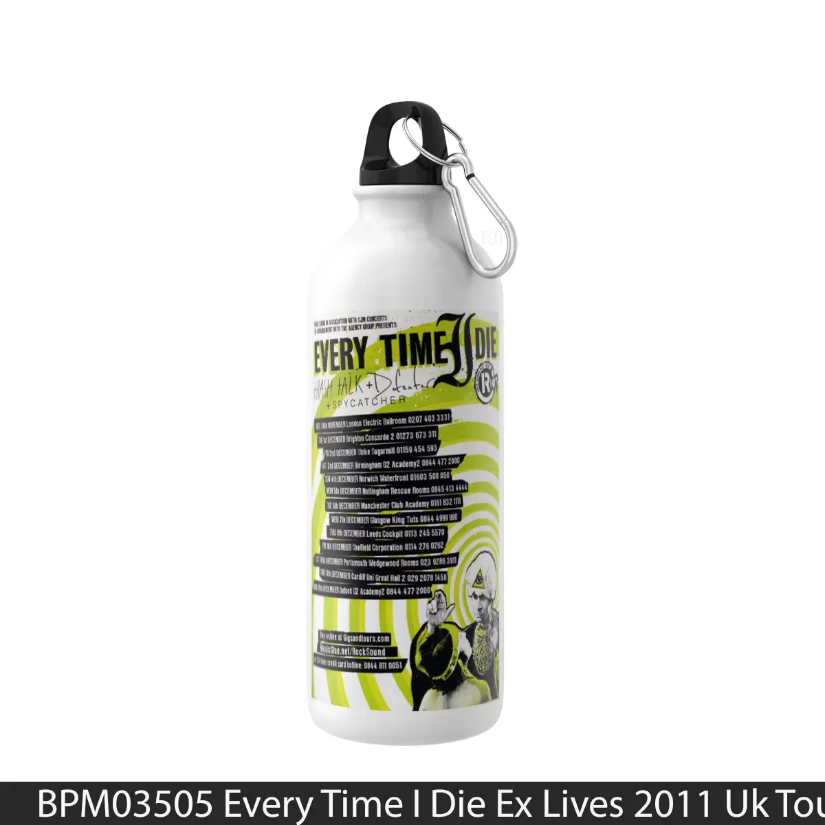 Botol Every Time I Die Ex Lives 2011 Uk Tour - Music Sport Bottle