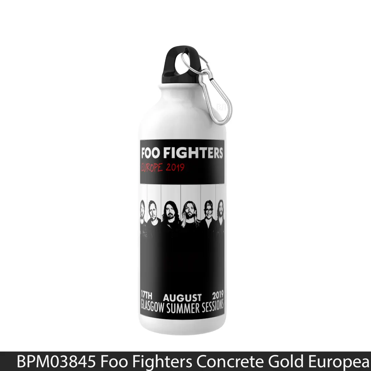 Botol Foo Fighters Concrete Gold European Tour 2019 Glasgow Summer Sessions - Music Sport Bottle