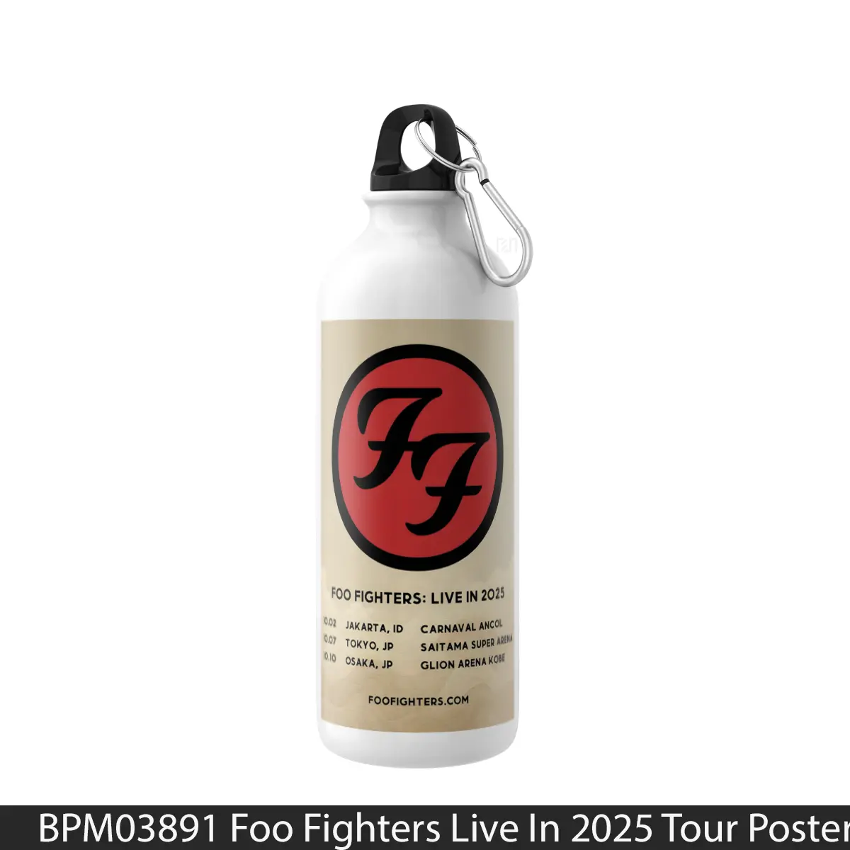 Botol Foo Fighters Live In 2025 Tour - Music Sport Bottle