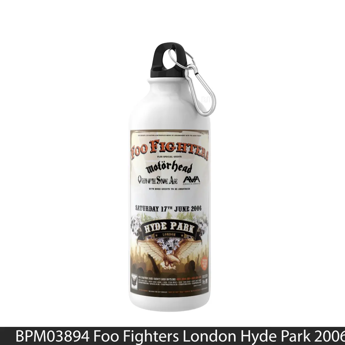 Botol Foo Fighters London Hyde Park 2006 - Music Sport Bottle