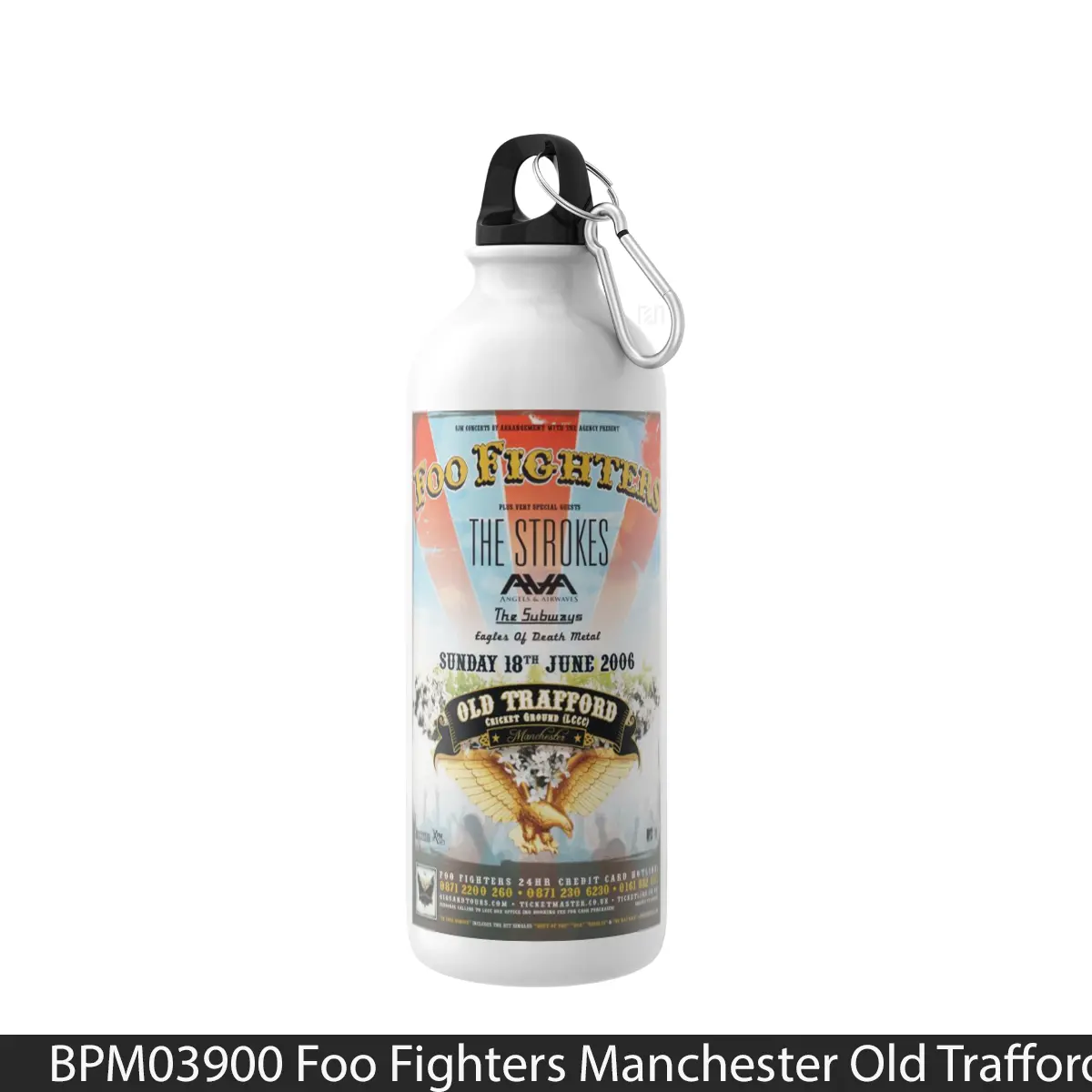 Botol Foo Fighters Manchester Old Trafford 2006 - Music Sport Bottle
