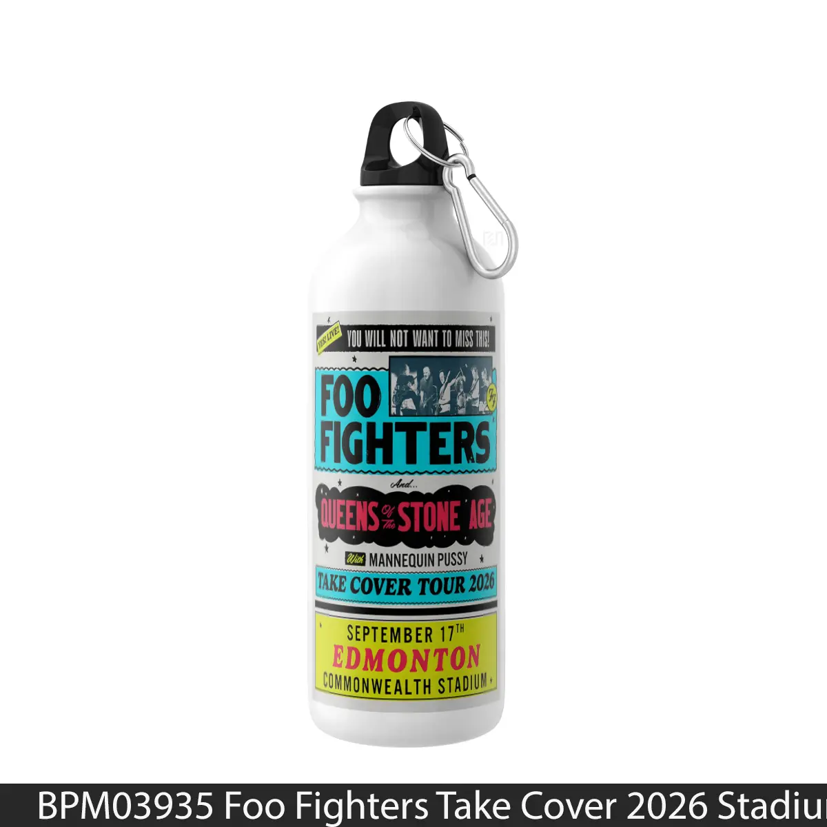 Botol Foo Fighters Take Cover 2026 Stadium Tour Edmonton - Music Sport Bottle