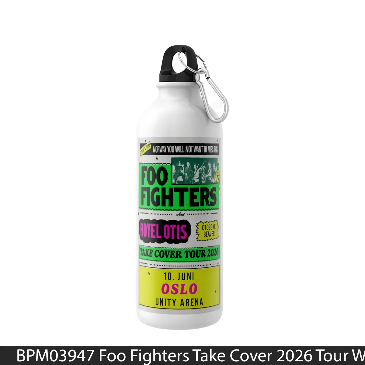 Botol Foo Fighters Take Cover 2026 Tour Warsaw - Music Sport Bottle