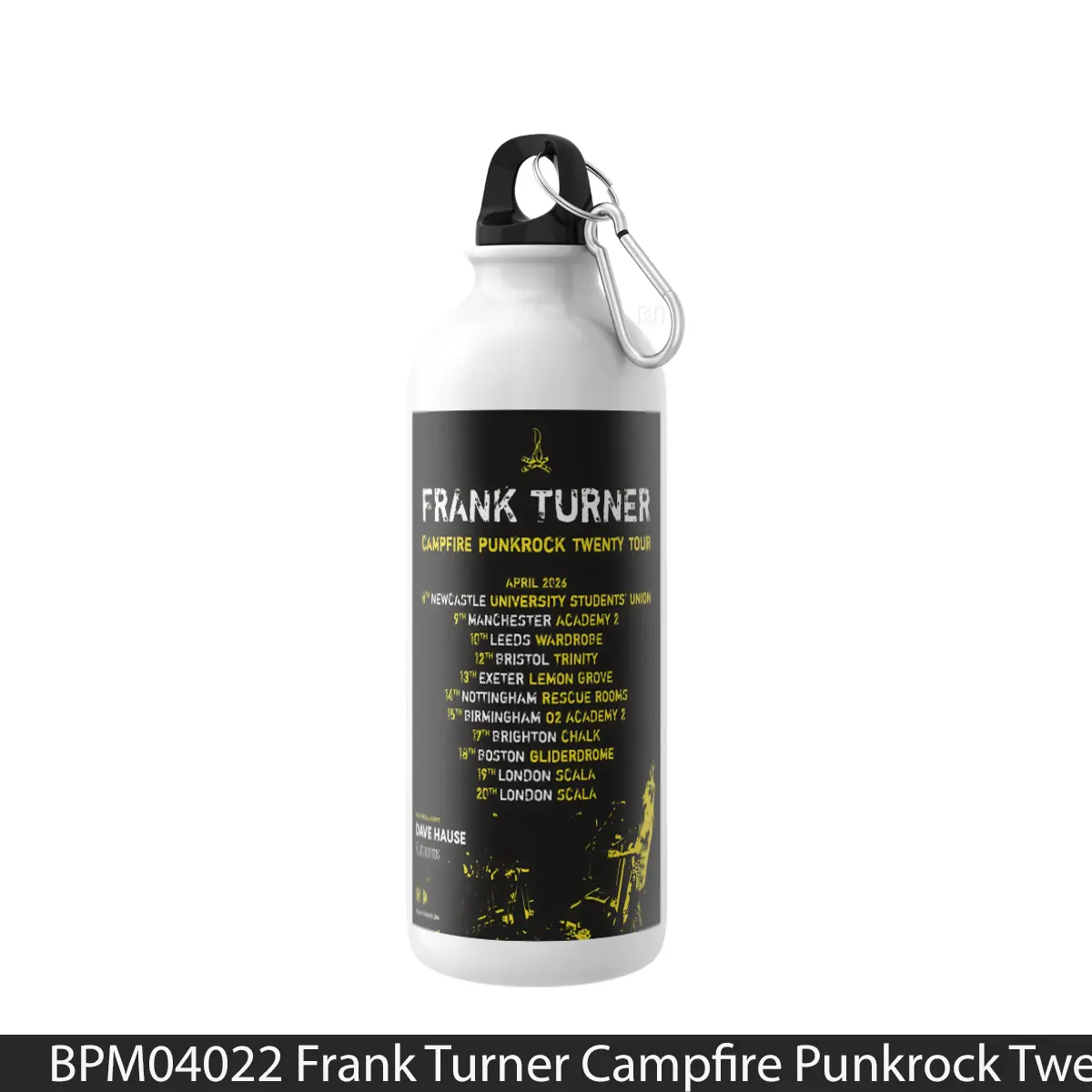 Botol Frank Turner Campfire Punkrock Twenty 2026 Uk Tour - Music Sport Bottle